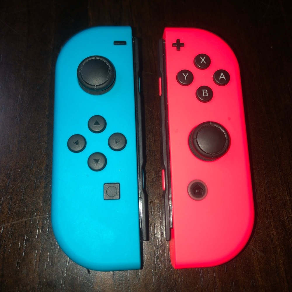 Nintendo Switch Neon Blue and Red Joy-Con Controllers